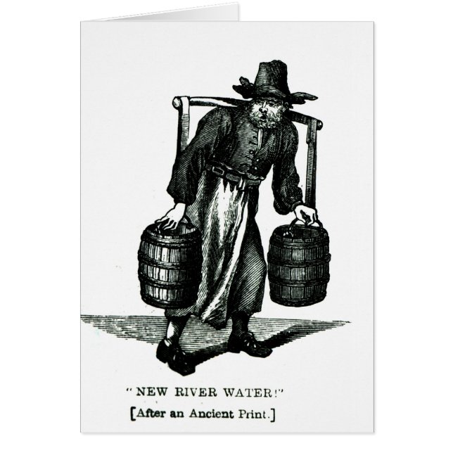 En vattenbärare hälsningskort (Framsidan)