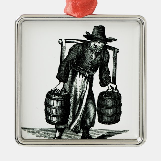 En vattenbärare julgransprydnad metall (Framsidan)