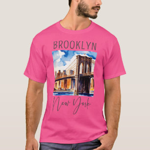 En vattenfärgsdesign för Brooklyn - New York - Uni T Shirt