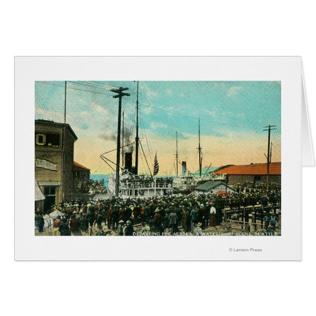En vattenfront vid Alaska Scene Hälsningskort (Framsidan Horizontal)