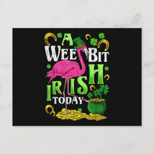 En veckas irländare idag St. Patricks Day Flamingo Meddelande Vykort