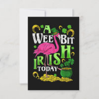 En veckas irländare idag St. Patricks Day Flamingo
