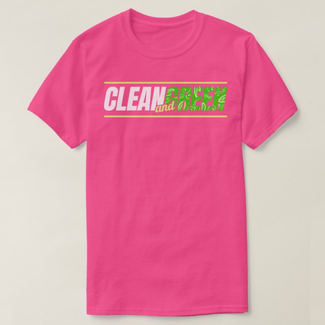 En vegetarian är ren och Grönt Veganism går Vegan T Shirt (Design framsida)