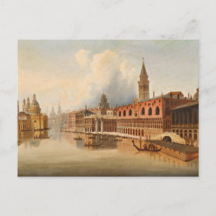 En venetiansk scen Johann Wilhelm Jankowsky Vykort