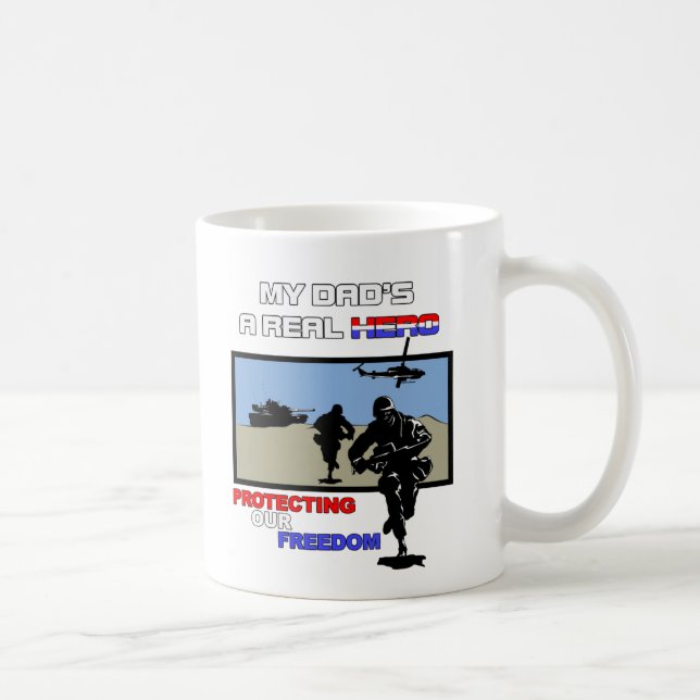 En verklig hjälte - militär kaffemugg (Höger)
