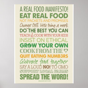 En verklig matManifesto Poster