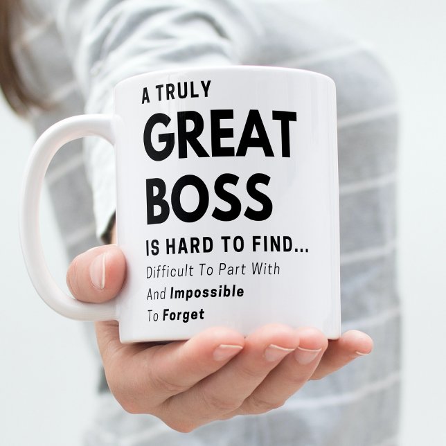 En verkligt bra chef tack citat för uppskattning kaffemugg (Skapare uppladdad)