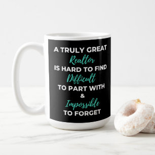 En verkligt bra mäklare är svår att hitta kaffemugg