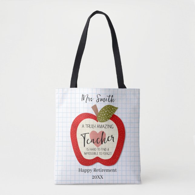 En verkligt fantastisk lärare Tack Väska Äpple (Framsida)