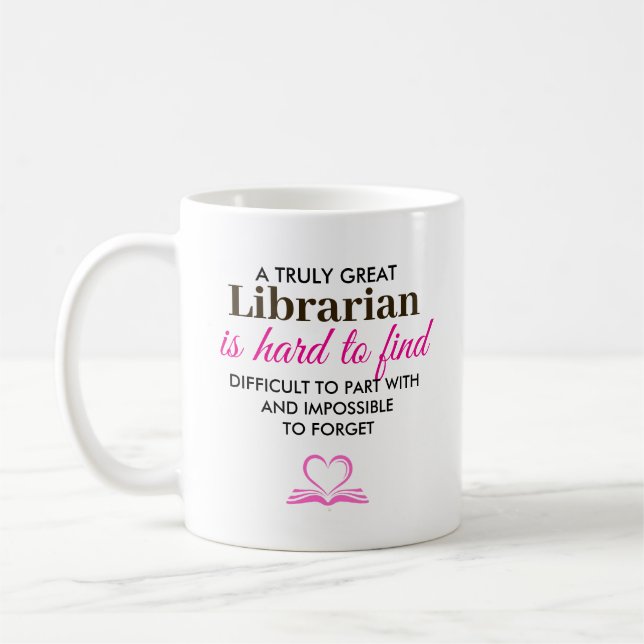 En verkligt Underbar bibliotekarie - Personligen N Kaffemugg (Vänster)