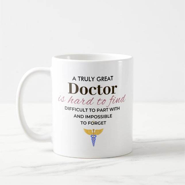 En verkligt Underbar Doktor - Personlig Namn Kaffemugg (Vänster)