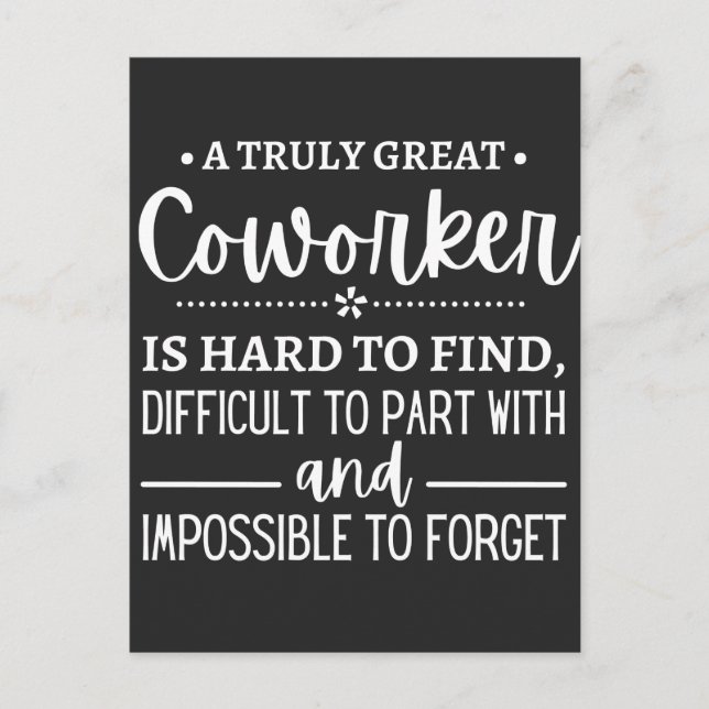 En verkligt Underbar medarbetare Helg Vykort (Framsida)