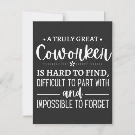 En verkligt Underbar medarbetare Tack Kort