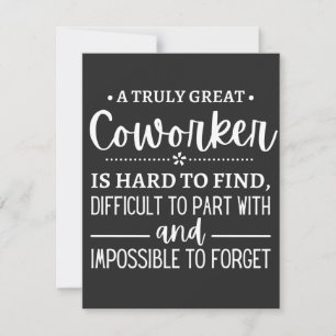 En verkligt Underbar medarbetare Tack Kort