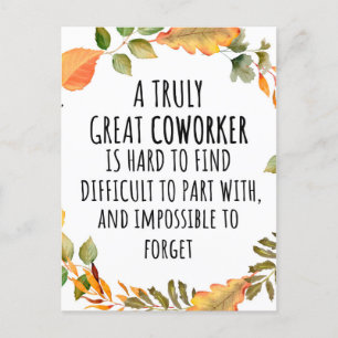 En verkligt underbar medarbetare vykort