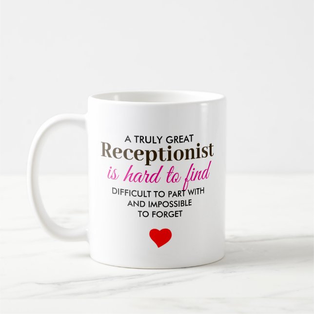 En verkligt Underbar Receptionist - Personligen Na Kaffemugg (Vänster)