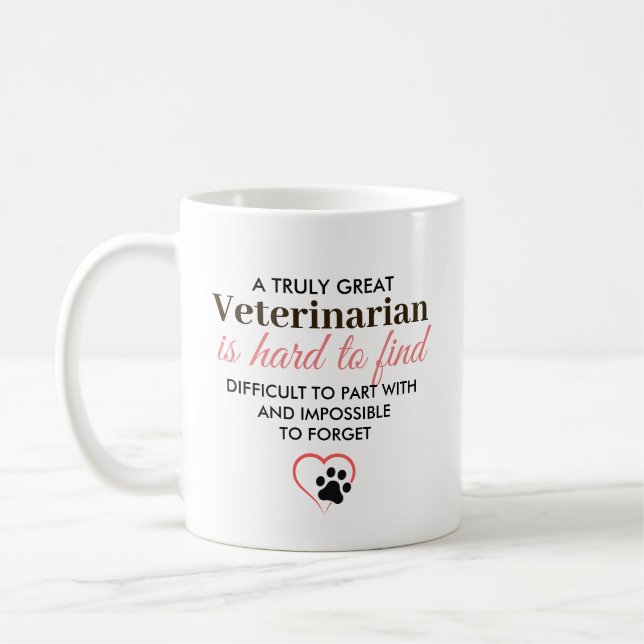 En verkligt Underbar veterinär - Personligen Namn Kaffemugg (Vänster)