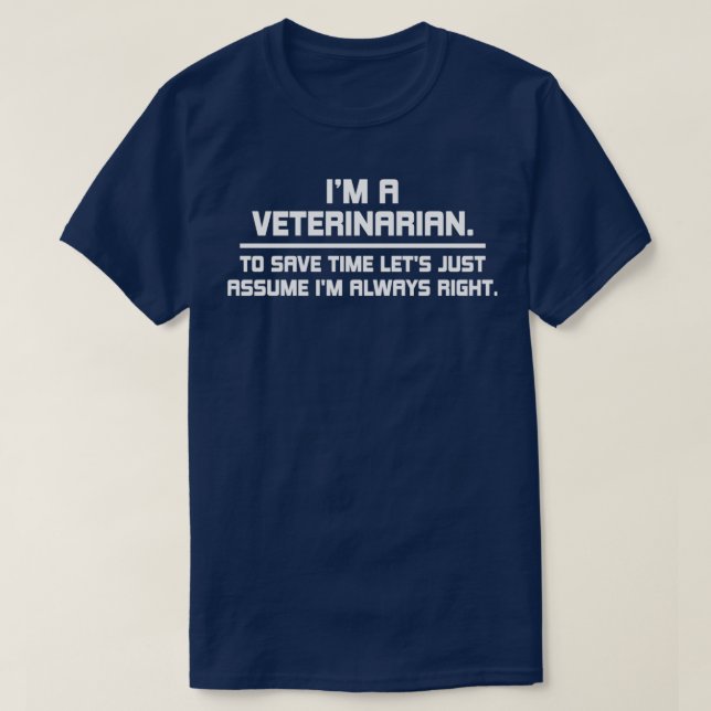 En veterinär till sparan kan bara anta att han t shirt (Design framsida)