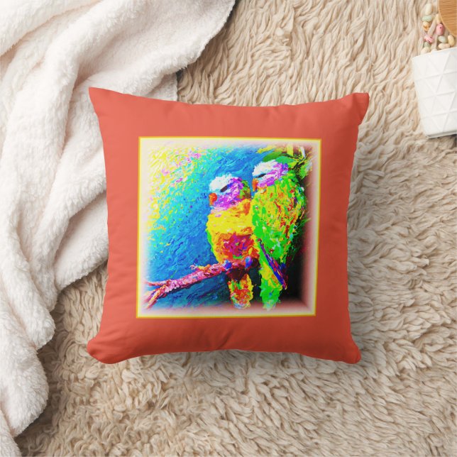 En vibrant och Glatt regnbåge. Köp nu Kudde (Filt)