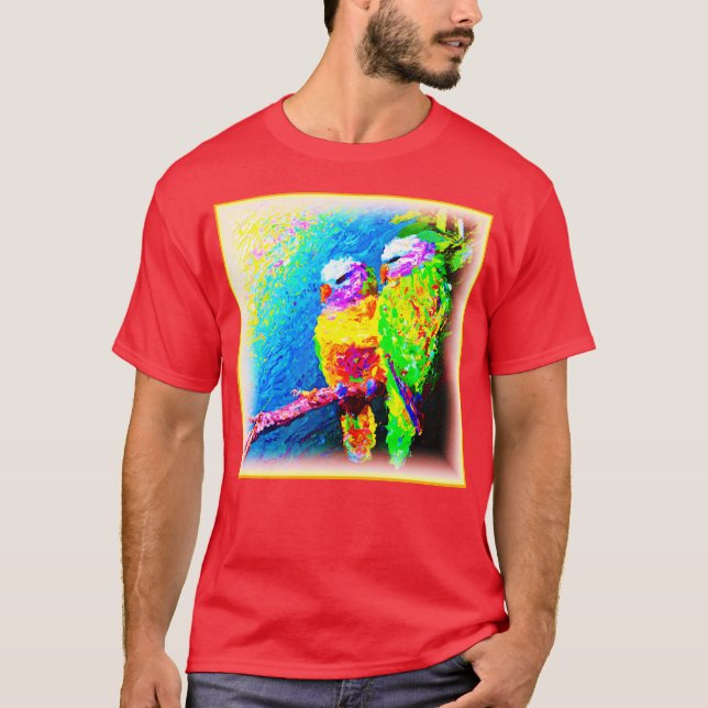 En vibrant och Glatt regnbåge. Köp nu T Shirt (Framsida)