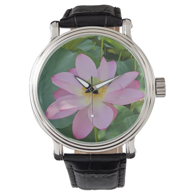 En vibrerande lotus-blomma armbandsur (Framsida)