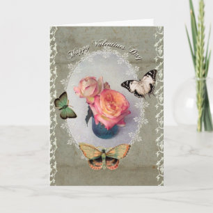 En Victorian Valentindag Helgkort