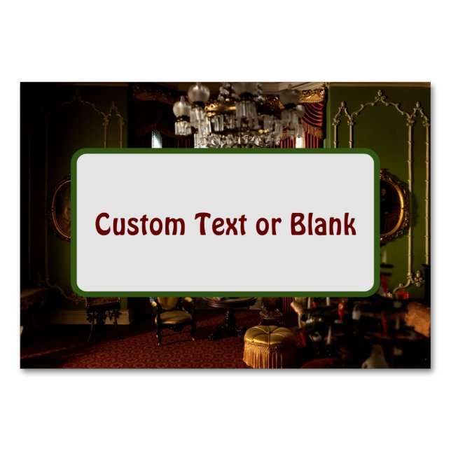 En Victoriansk jul - Anpassade Tablecards Bordsnummer (Framsidan)