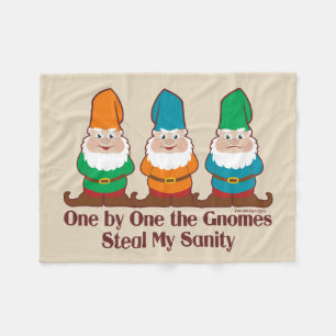 En vid en gnomesna fleecefilt