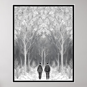 En vikig resa genom den fantastiska skogen poster
