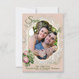 En viktoriansk buskträdgård grön Spara datumet