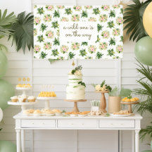 En vild en är på väg - Tropisk baby shower