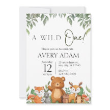 EN vild EN Grey Woodland Animals Baby Shower