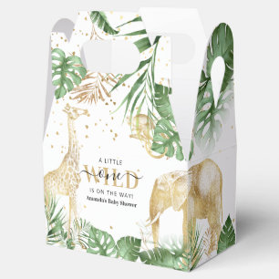 En Vild ett är på väg! Safari Baby Shower Presentaskar