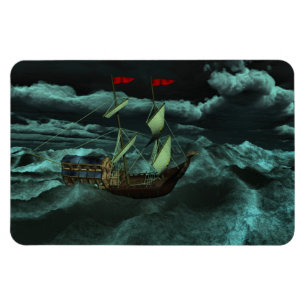 En Vild och Stormy Sea Flexible Magnet