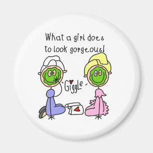 En vilken flicka gör för att se ursnygg! Magnet
