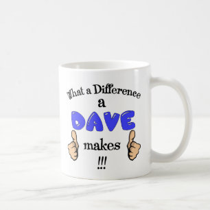 En vilken skillnad en Dave gör muggen. David gift Kaffemugg