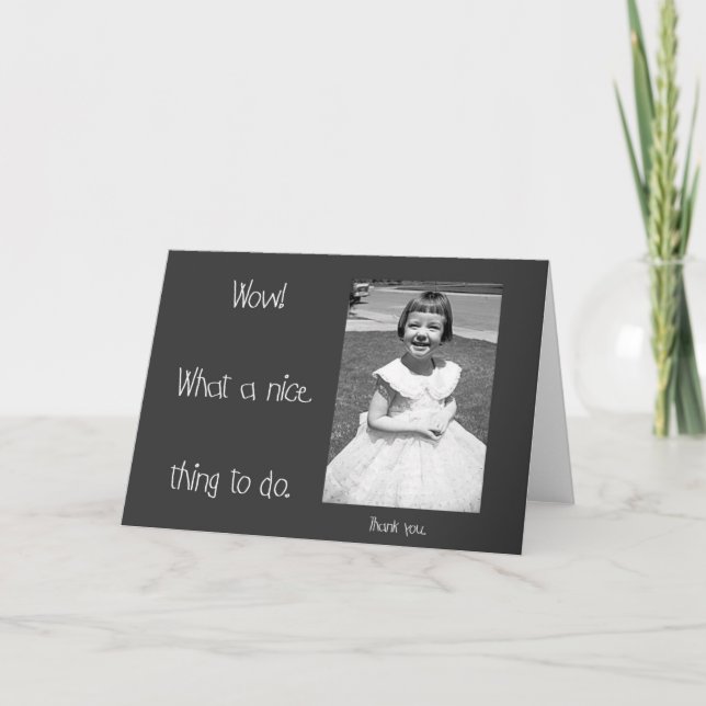 En vilken trevliga sak gör, tack kort (Framsida)