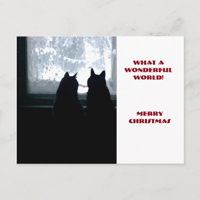 En vilken underbara värld! helg vykort (Framsida)