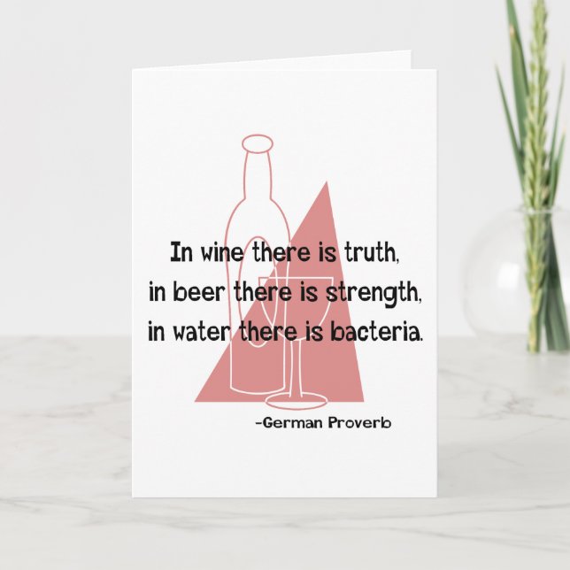 En-Vino retro Veritas - Kort (Framsida)