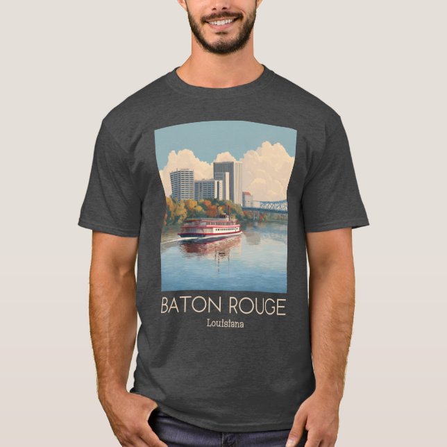 En Vintage i illustration av batonflöde T Shirt (Framsida)