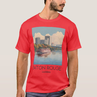 En Vintage illustration av Baton Rouge 1 T Shirt