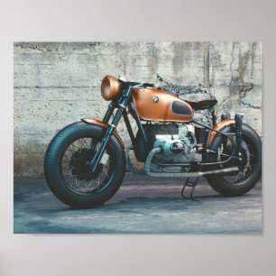 En vintage motorcykel poster