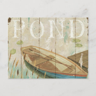 En Vintage Pond Vykort