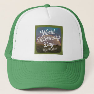 En vintage-typografi World Veterinary Day Hat Keps