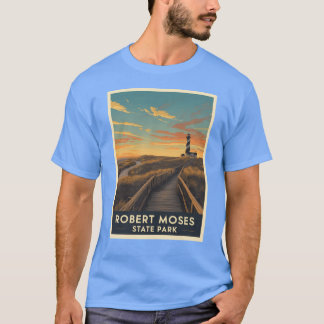 En vintageillustration av Robert Moses State Park T Shirt