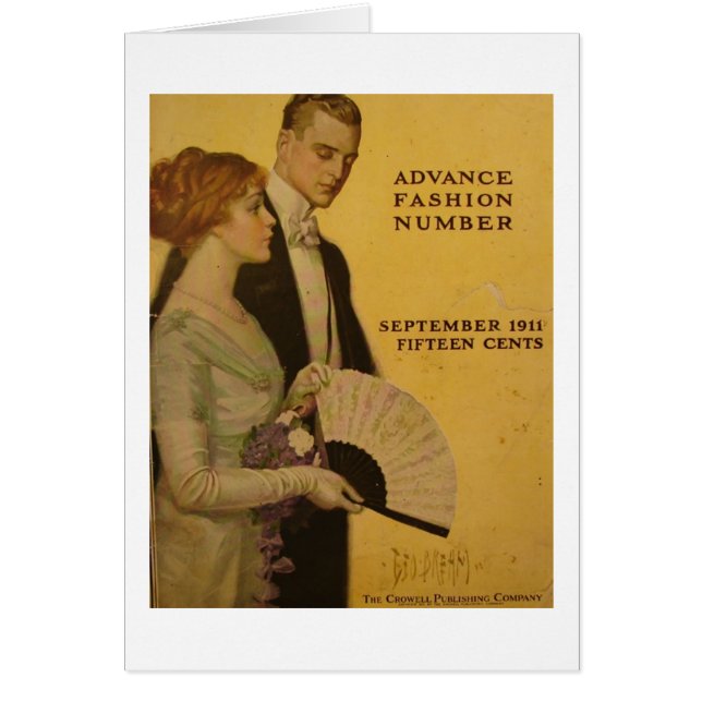 En vintagetidskrift täcker, Sept 1911 Hälsningskort (Framsidan)