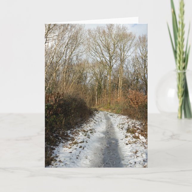 En vinter väg vid Arnside Tack Kort (Framsida)