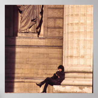 En vinterdag i Opera House i Paris Poster