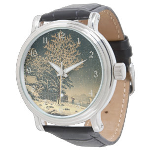 En vinterdag i Sumida River i Japan Armbandsur