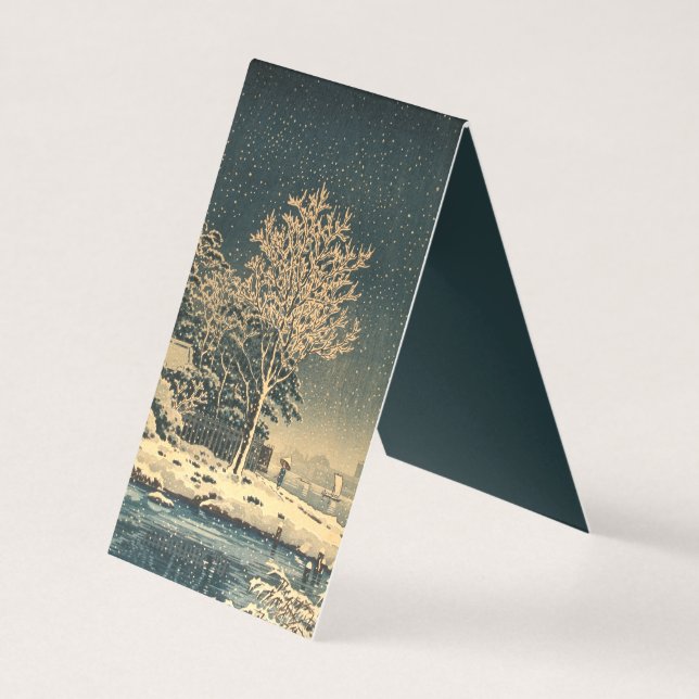 En vinterdag i Sumida River i Japan Kort (Framsida)